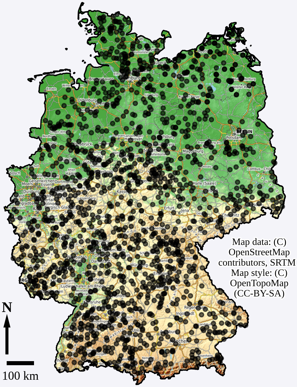 Map of CAMELS-DE Stations